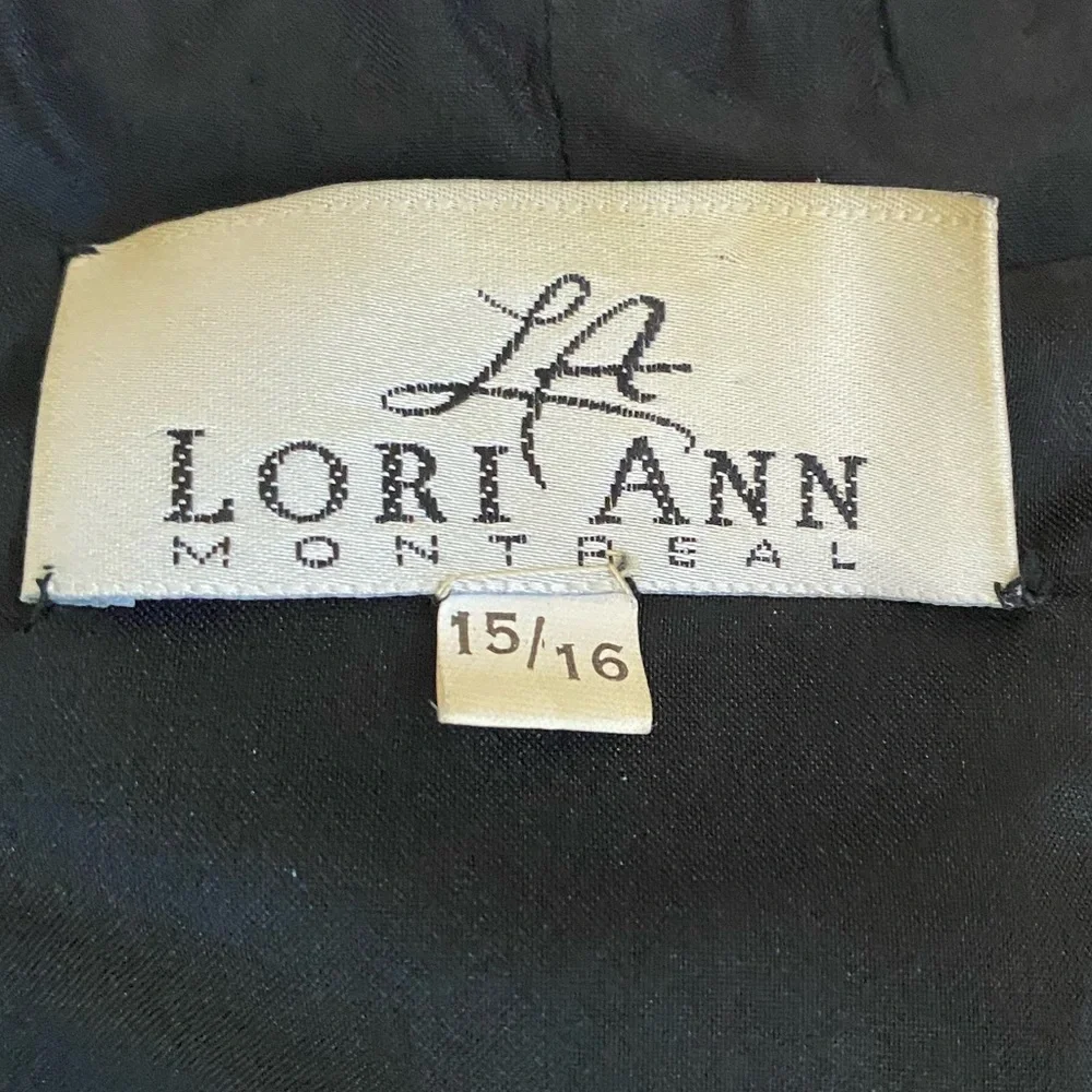 Vintage Whimsygoth Womens Black Silk Hand Beaded Sequin Embellished Blazer 15/16 - Picture 10 of 13